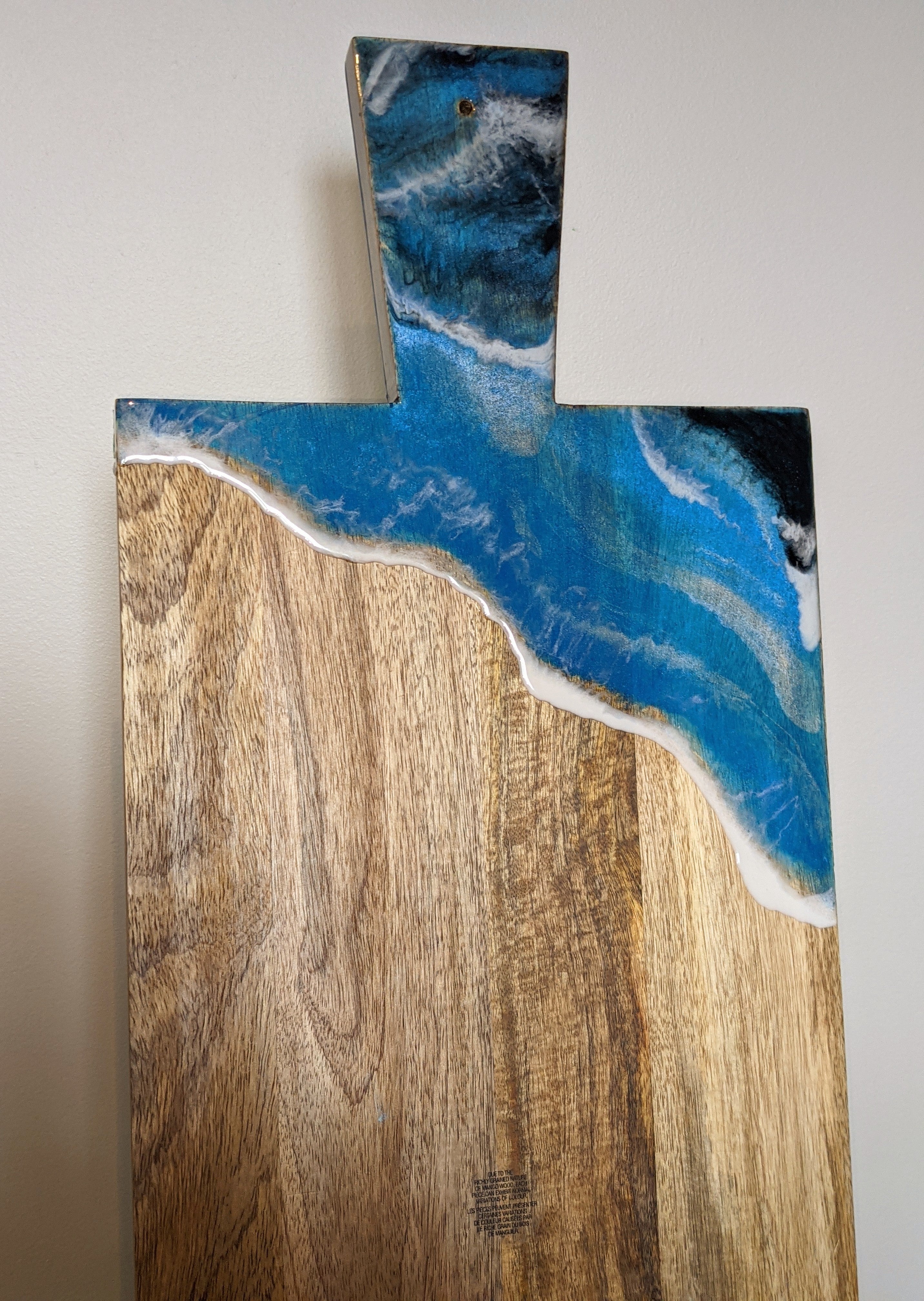 Large 28" Acacia Wood Ocean